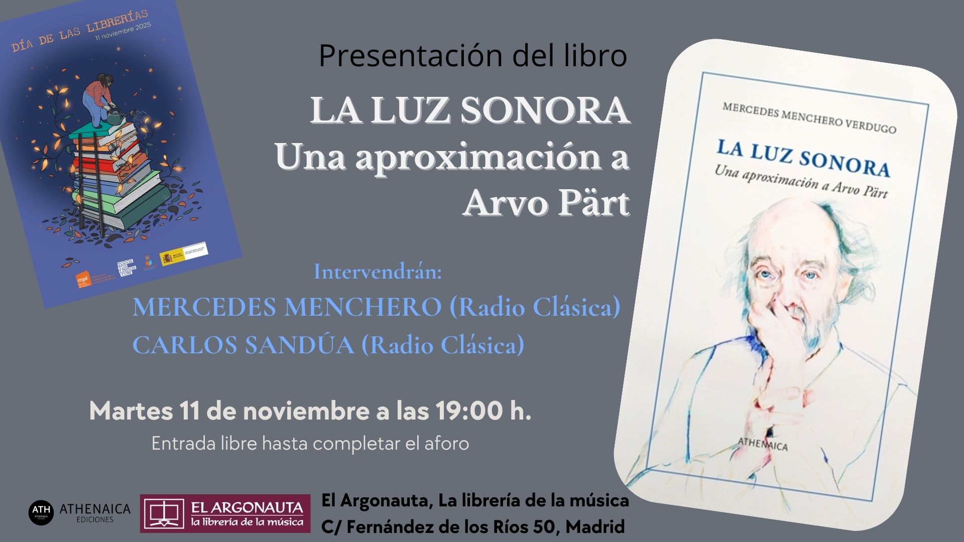 DÍA DE LAS LIBRERÍAS 2025: Presentación del libro 'La luz sonora'