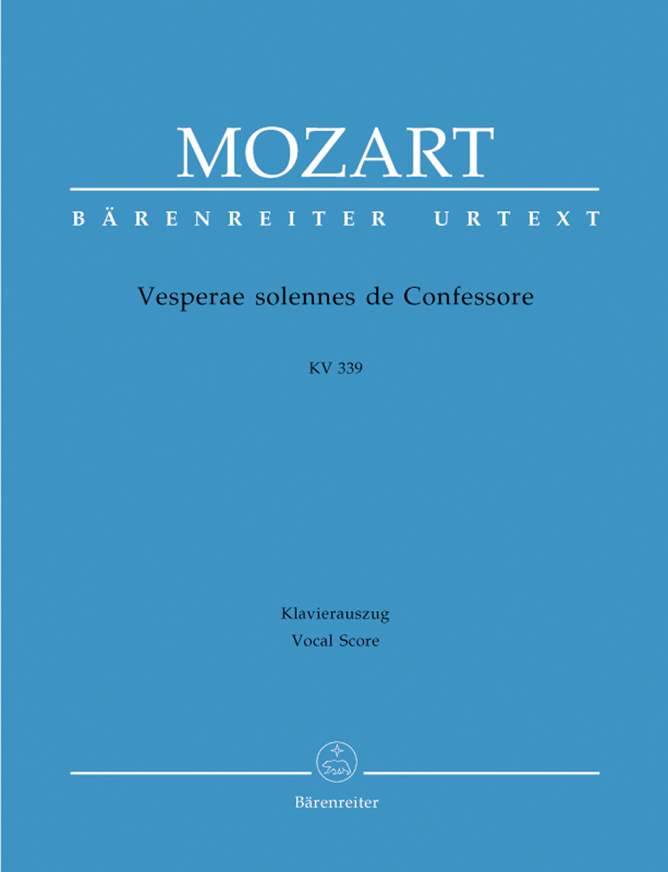 Vesperae solennes de Confessore KV 339, vocal/piano score