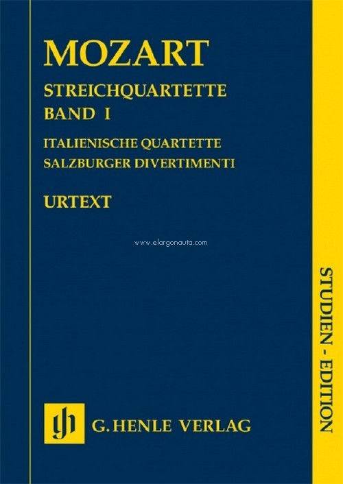String Quartets Volume I (Italian Quartets, Salzburg Divertimenti). Study Score